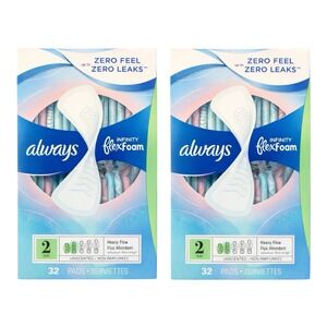 Always - Infinity FlexFoam Pads (Size 2) - Unscented Heavy Flow